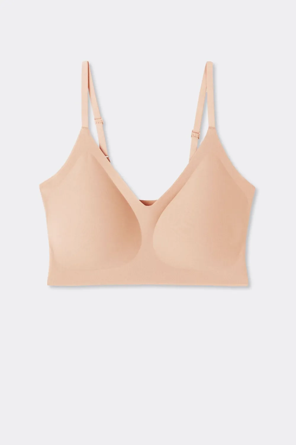 Braletki|Bez Fiszbin>Intimissimi Biustonosz Bra Top Eri z Mikrofibry - 044 - honey