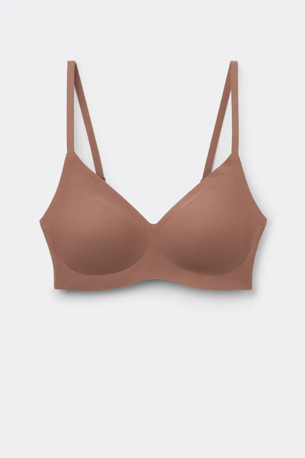 Braletki|Bez Fiszbin>Intimissimi Biustonosz Bra Top Laila z Mikrofibry naturalny - 502i - caramel
