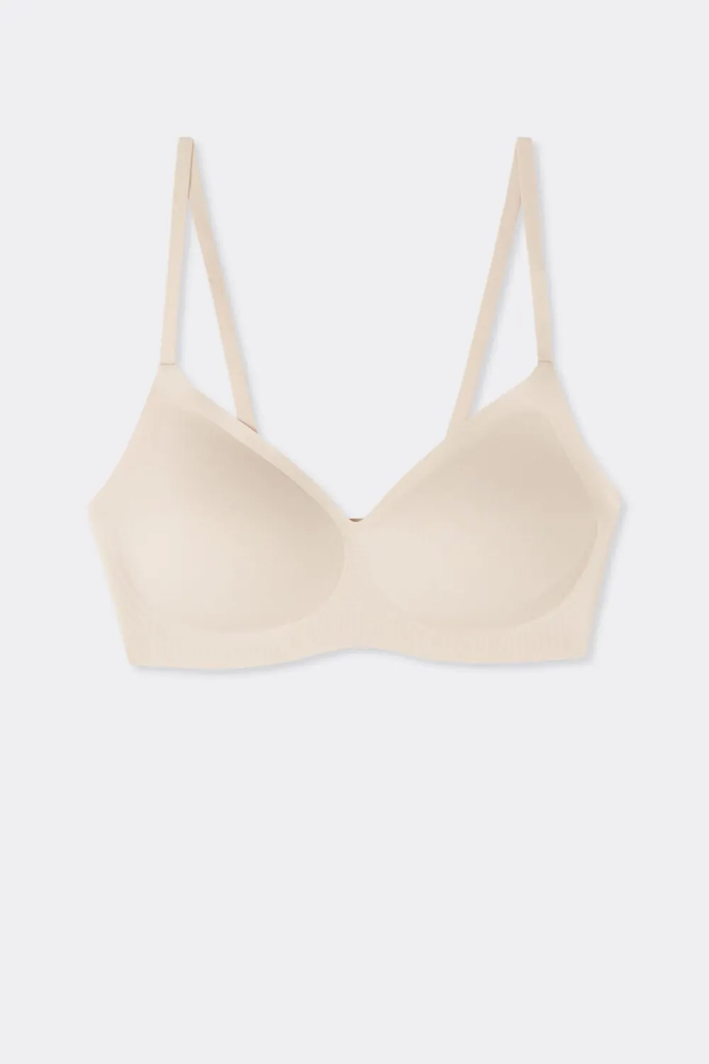 Braletki|Bez Fiszbin>Intimissimi Biustonosz Bra Top Laila z Mikrofibry naturalny - 2280 - cream