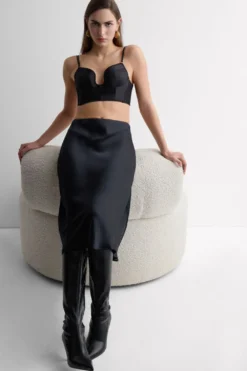 Push-up / Super Push-Up|Z Fiszbinami>Intimissimi Biustonosz Gorsetowy Monica The Art of Lingerie czarny - 019 - czarny