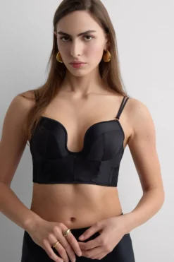 Push-up / Super Push-Up|Z Fiszbinami>Intimissimi Biustonosz Gorsetowy Monica The Art of Lingerie czarny - 019 - czarny