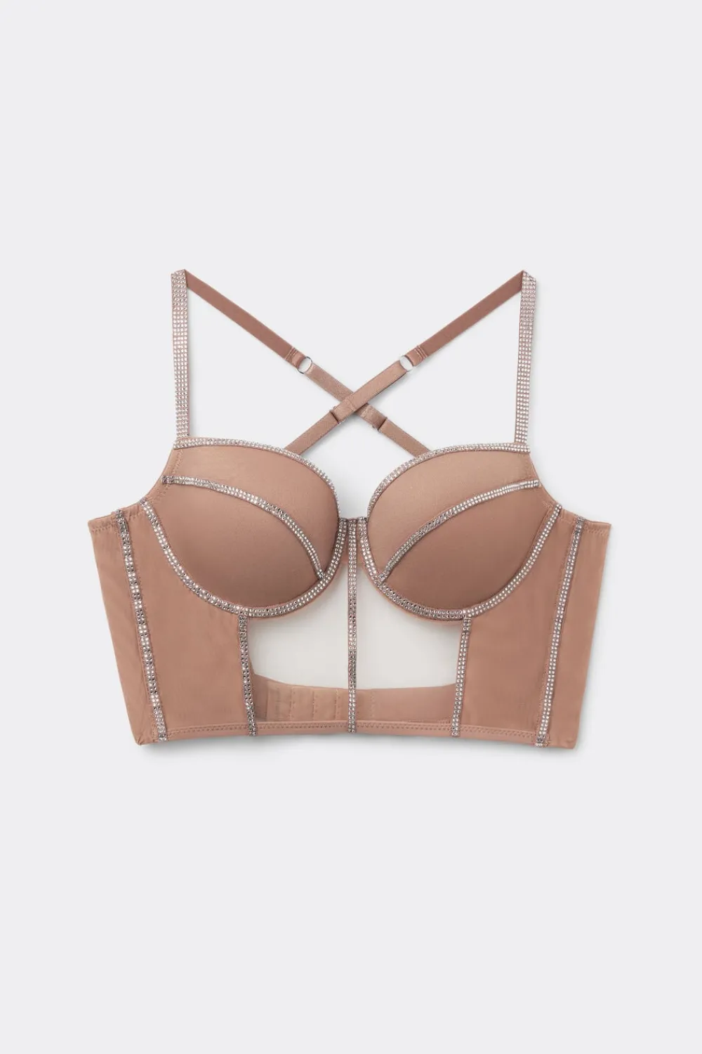 Balkonetki|Z Fiszbinami>Intimissimi Biustonosz Gorsetowy Sofia Midnight Summer naturalny - 417i - cappuccino