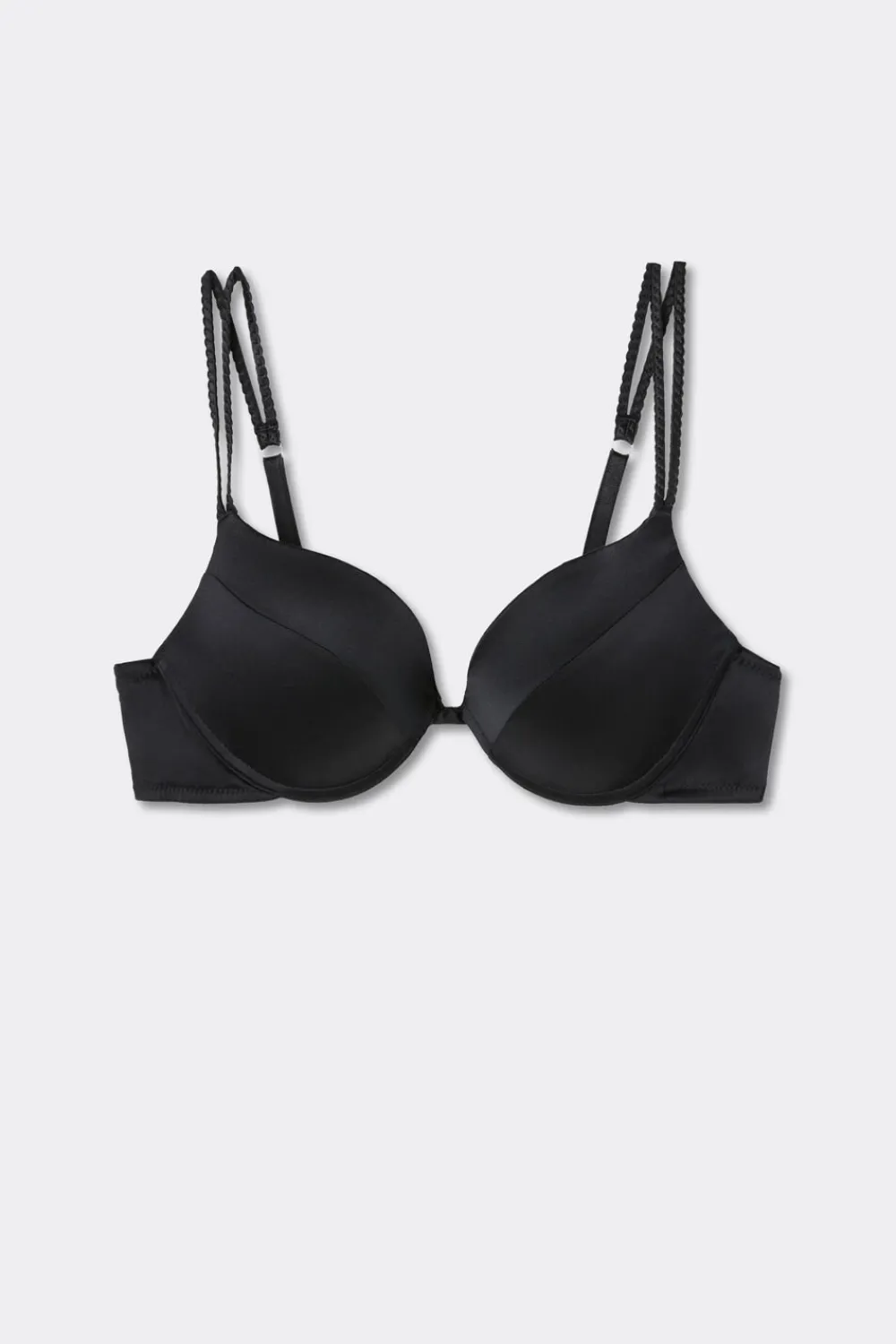 Push-up / Super Push-Up|Z Fiszbinami>Intimissimi Biustonosz Jedwabny Super Push-Up Simona czarny - 019 - czarny