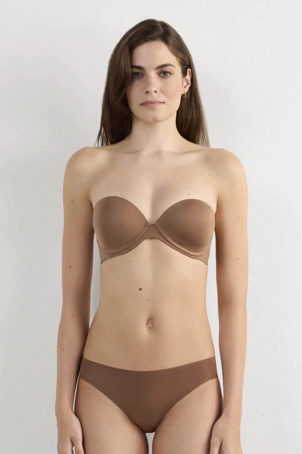 Bez Ramiączek|Z Fiszbinami>Intimissimi Biustonosz Opaska Anna z Mikrofibry Ultralight naturalny - 502i - caramel