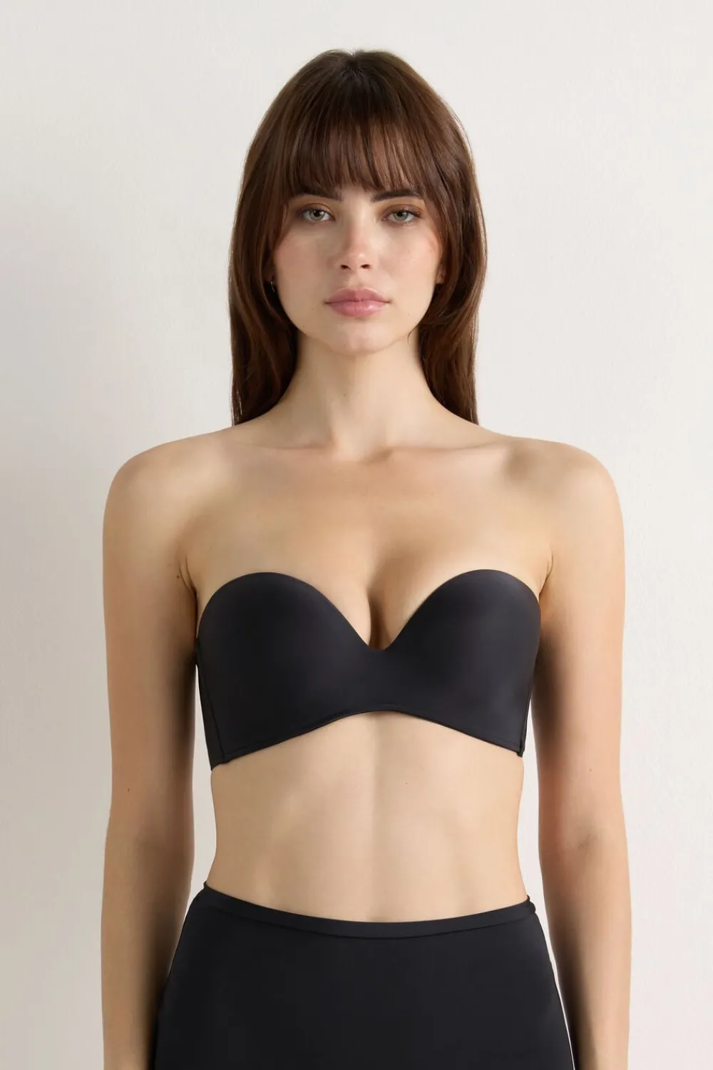 Bez Ramiączek|Bez Fiszbin>Intimissimi Biustonosz Opaska Daila z Mikrofibry Ultralight czarny - 019 - czarny