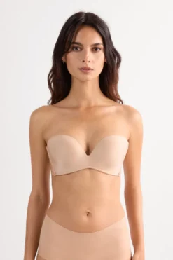 Bez Ramiączek|Bez Fiszbin>Intimissimi Biustonosz Opaska Daila z Mikrofibry Ultralight naturalny - 044 - honey