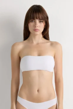 Bez Ramiączek|Bez Fiszbin>Intimissimi Biustonosz Opaska Ilaria z Mikrofibry Ultralight biały - 001 - biały