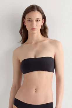 Bez Ramiączek|Bez Fiszbin>Intimissimi Biustonosz Opaska Ilaria z Mikrofibry Ultralight czarny - 019 - czarny