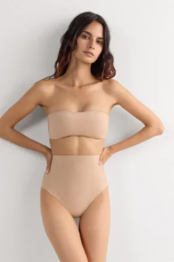 Bez Ramiączek|Bez Fiszbin>Intimissimi Biustonosz Opaska Ilaria z Mikrofibry Ultralight - 044 - honey