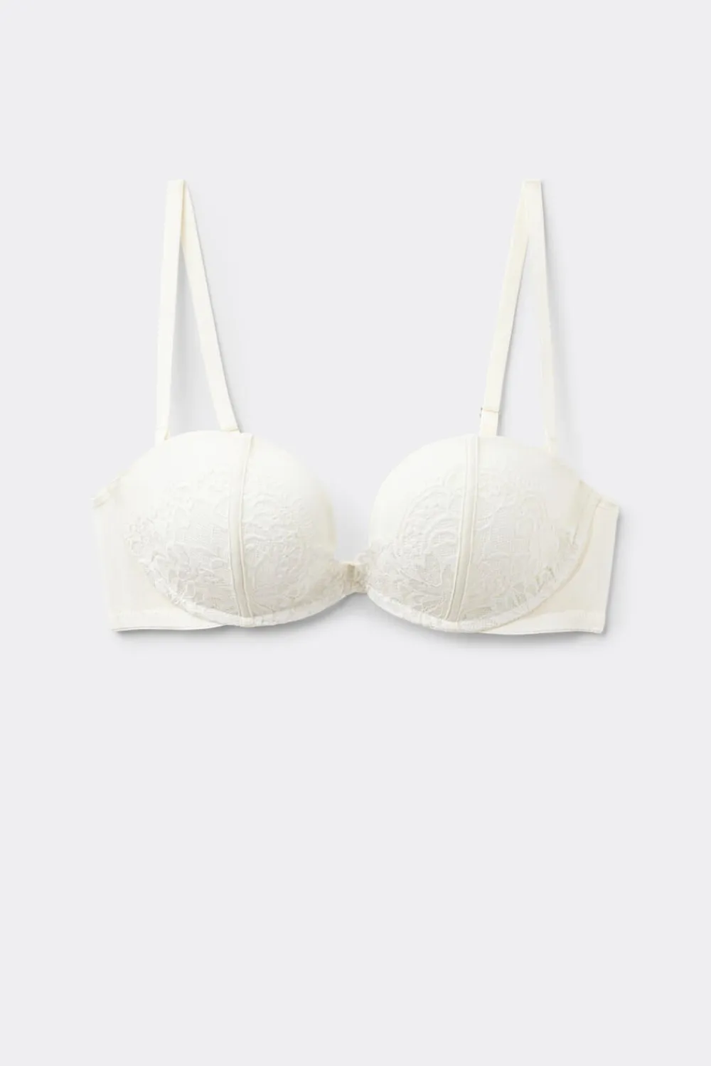 Bez Ramiączek|Z Fiszbinami>Intimissimi Biustonosz opaska Monica Ethereal Embrace kremowy - 2127 - talkowy