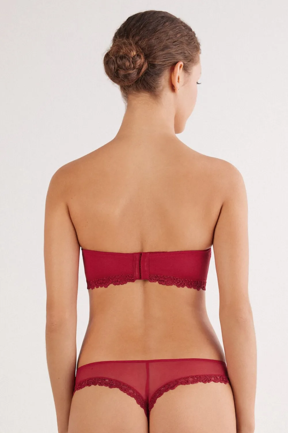 Bez Ramiączek|Z Fiszbinami>Intimissimi Biustonosz opaska Pretty Flowers czerwony - 9888 - ceralacca