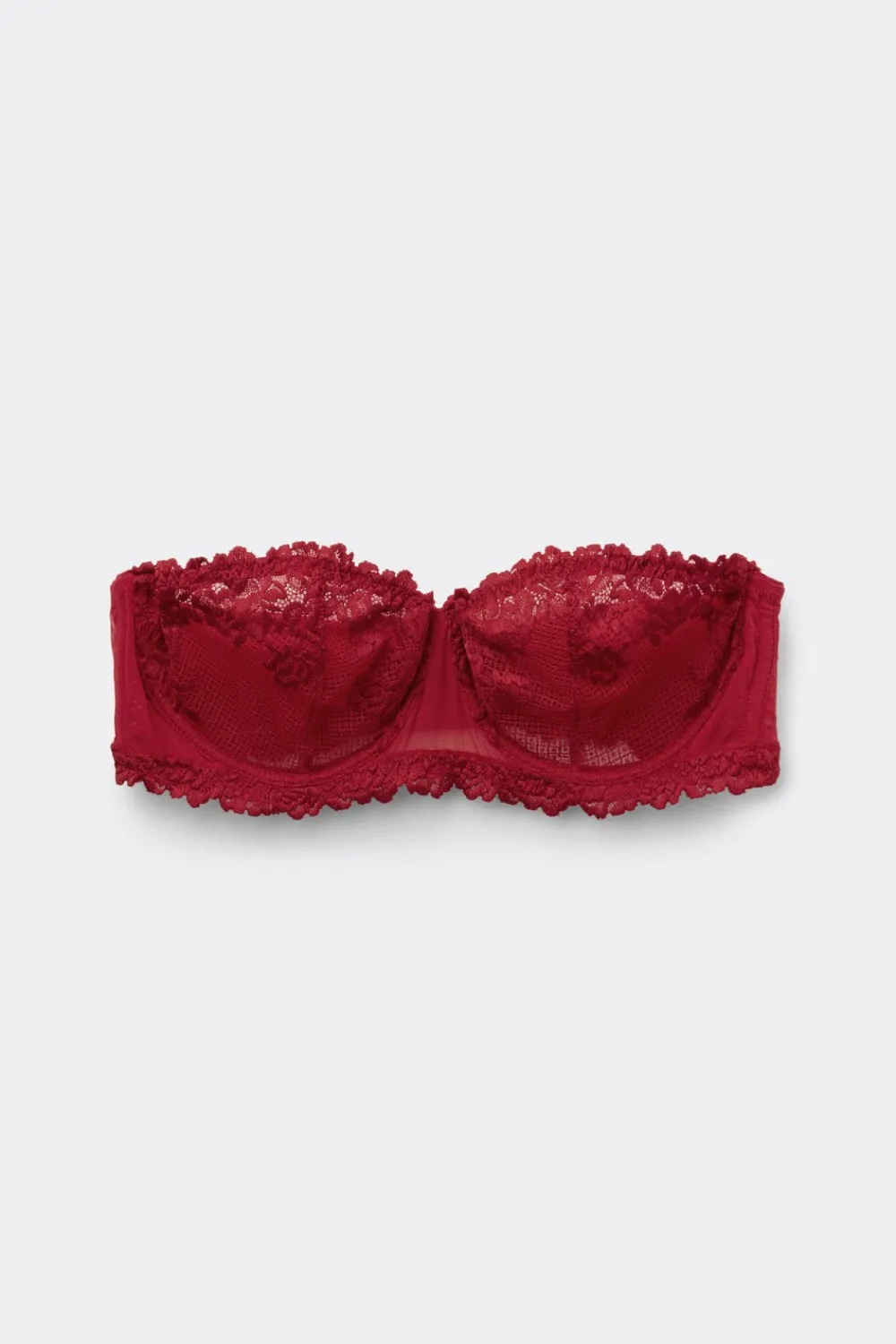 Bez Ramiączek|Z Fiszbinami>Intimissimi Biustonosz opaska Pretty Flowers czerwony - 9888 - ceralacca
