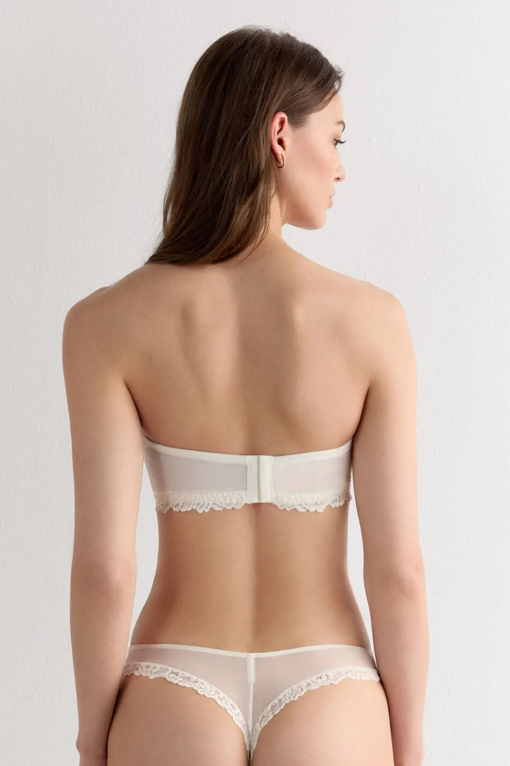 Bez Ramiączek|Z Fiszbinami>Intimissimi Biustonosz opaska Pretty Flowers kremowy - 2127 - talkowy