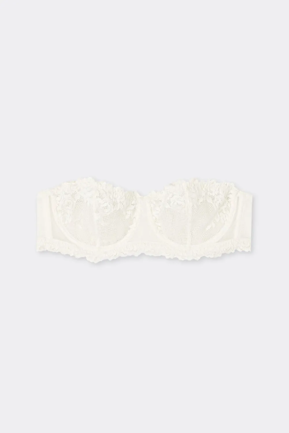 Bez Ramiączek|Z Fiszbinami>Intimissimi Biustonosz opaska Pretty Flowers kremowy - 2127 - talkowy