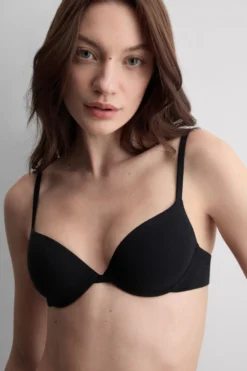 Push-up / Super Push-Up|Z Fiszbinami>Intimissimi Biustonosz Push-up Bellissima z Bawełny Ultralight Cotton czarny - 019 - czarny