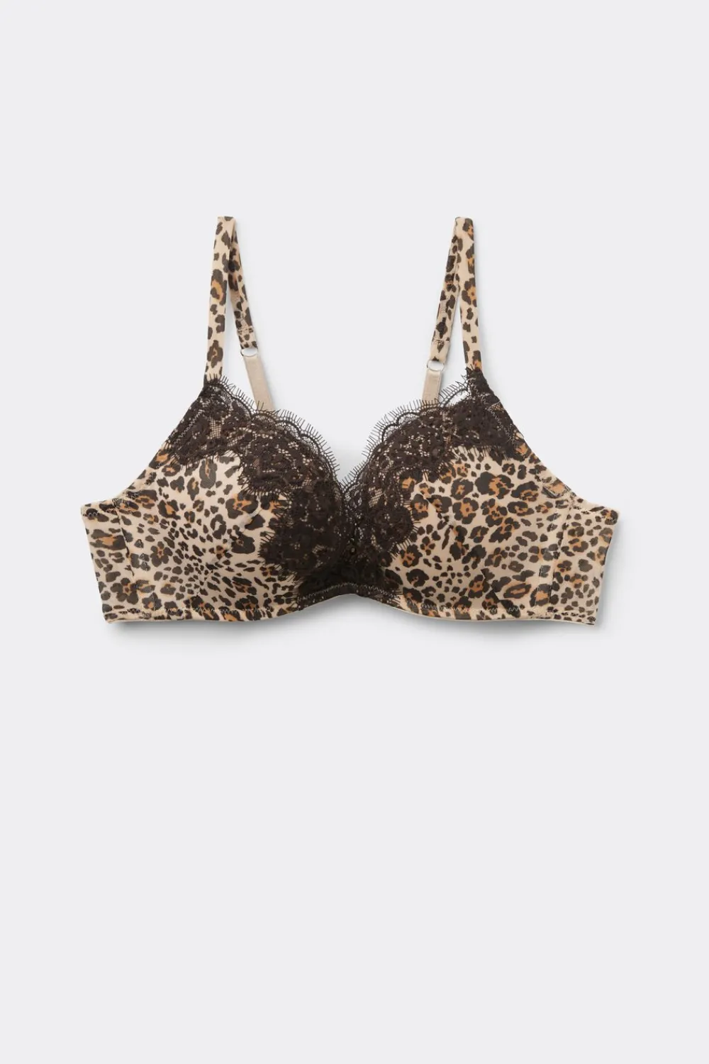 Push-up / Super Push-Up|Z Fiszbinami>Intimissimi Biustonosz Push-Up Monica Animalier Simply Iconic z nadrukiem - 061k - stampa animalier