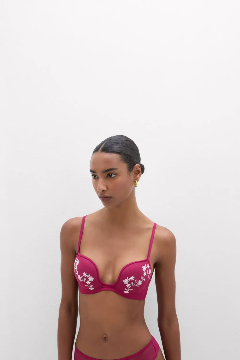 Push-up / Super Push-Up|Z Fiszbinami>Intimissimi Biustonosz Push-Up Monica Brighten Your Day różowy - 110k - cherry pink