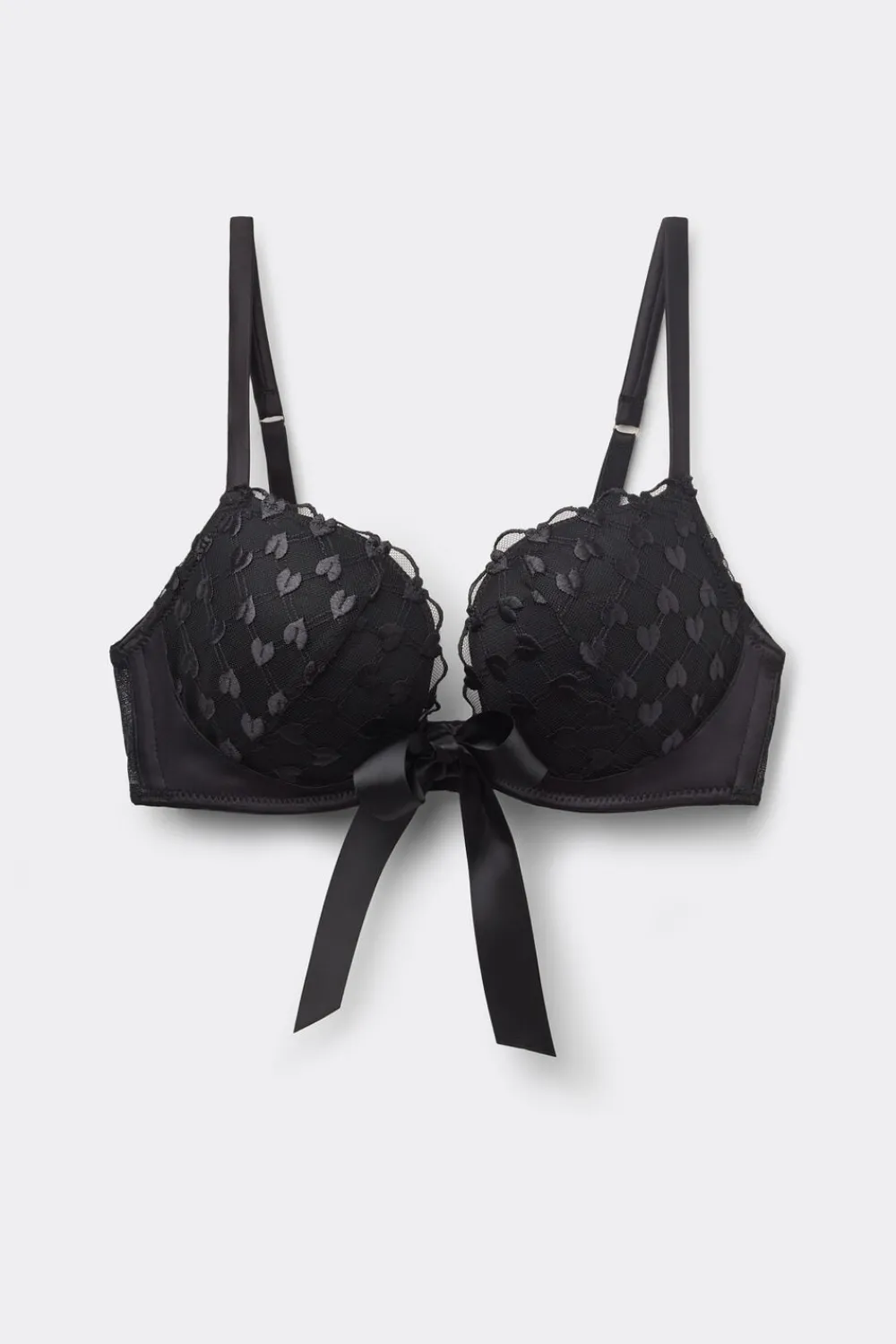 Push-up / Super Push-Up|Z Fiszbinami>Intimissimi Biustonosz Push-Up Monica The Love Club czarny - 019 - czarny