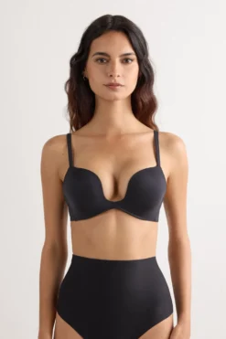 Push-up / Super Push-Up|Z Fiszbinami>Intimissimi Biustonosz push-up Monica z mikrofibry Ultralight czarny - 019 - czarny