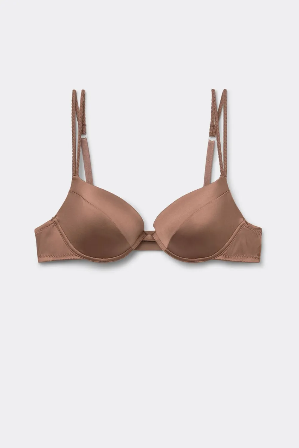Push-up / Super Push-Up|Z Fiszbinami>Intimissimi Biustonosz Push-Up z Jedwabiu Bellissima naturalny - 502i - caramel
