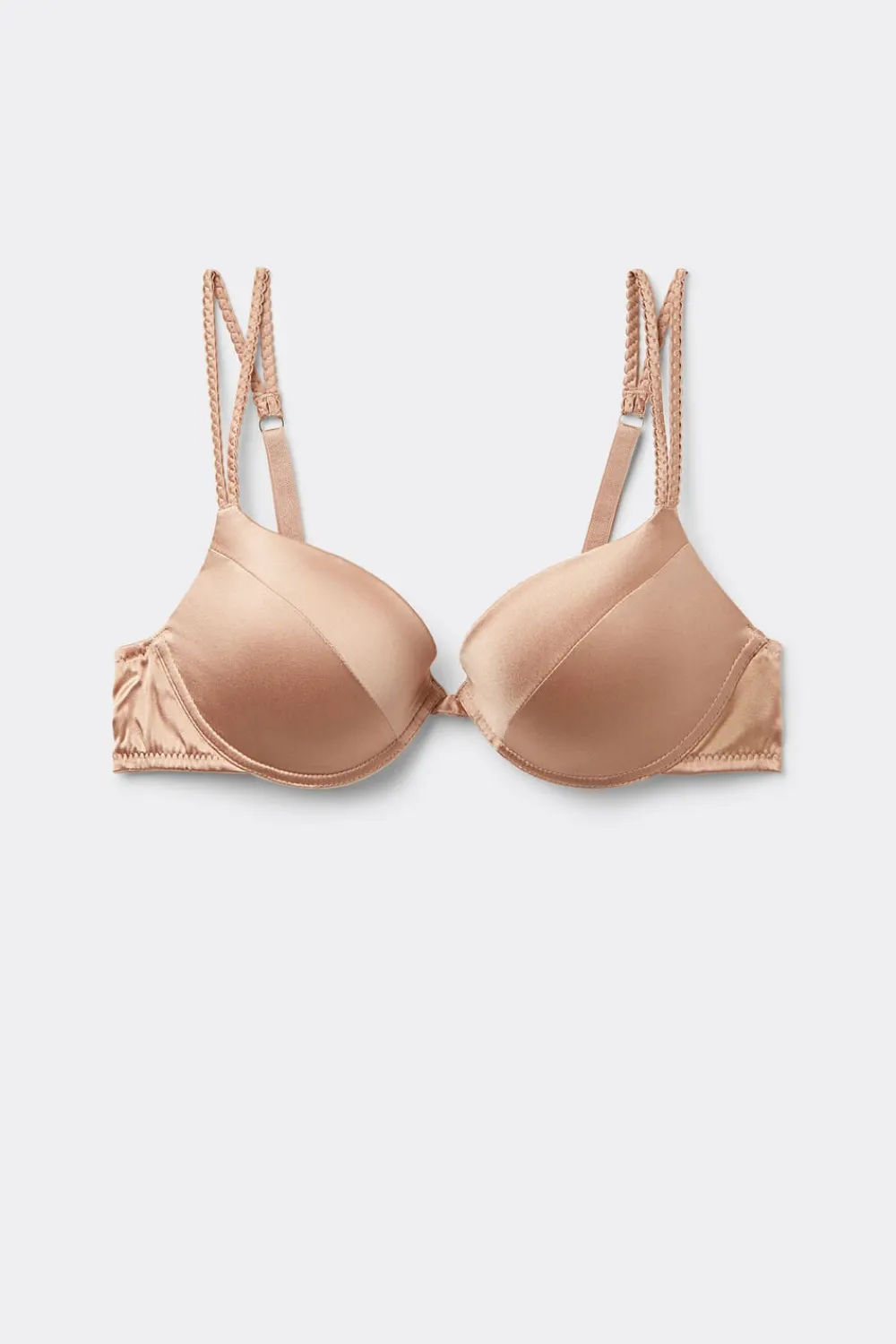 Push-up / Super Push-Up|Z Fiszbinami>Intimissimi Biustonosz Push-Up z Jedwabiu Bellissima naturalny - 163i - rose satin