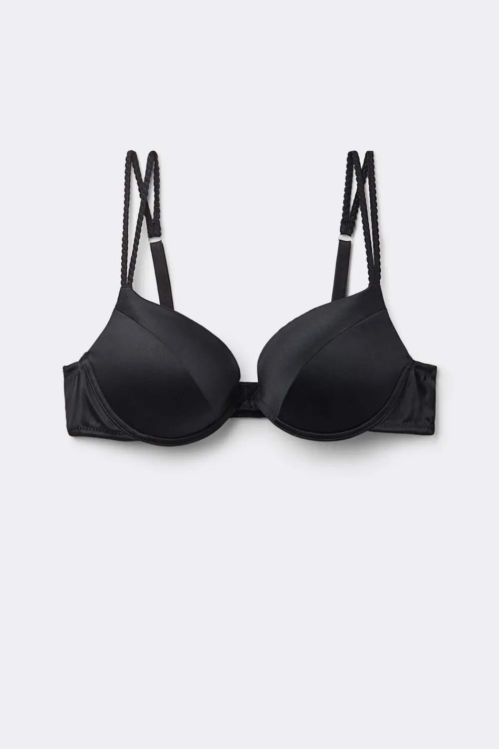 Push-up / Super Push-Up|Z Fiszbinami>Intimissimi Biustonosz Push-Up z Jedwabiu Bellissima czarny - 019 - czarny