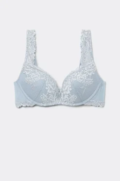 Push-up / Super Push-Up|Bez Fiszbin>Intimissimi Biustonosz Super Push-Up Gioia Pretty Flowers jasnoniebieski - 060k - blue water