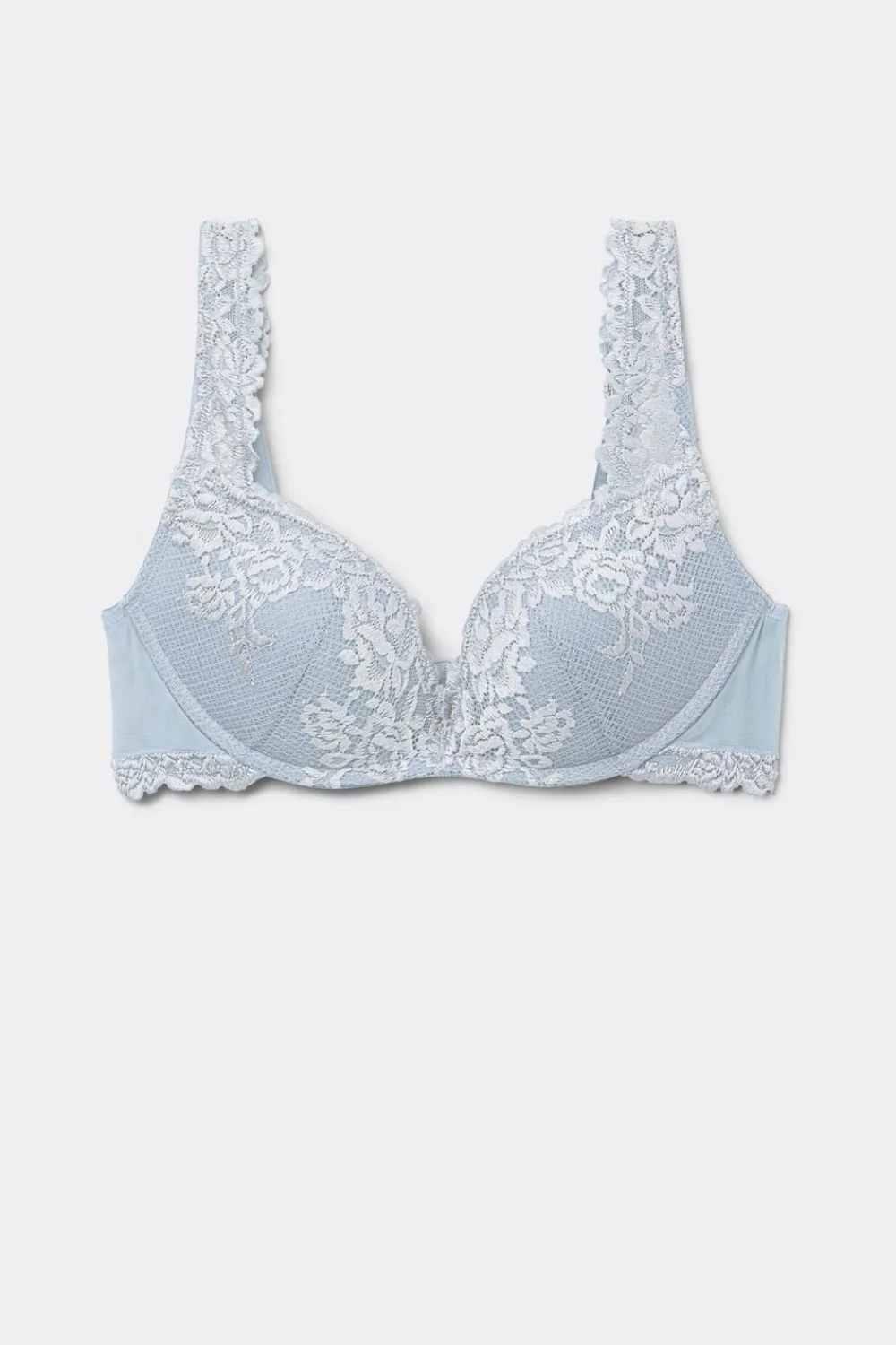 Push-up / Super Push-Up|Bez Fiszbin>Intimissimi Biustonosz Super Push-Up Gioia Pretty Flowers jasnoniebieski - 060k - blue water