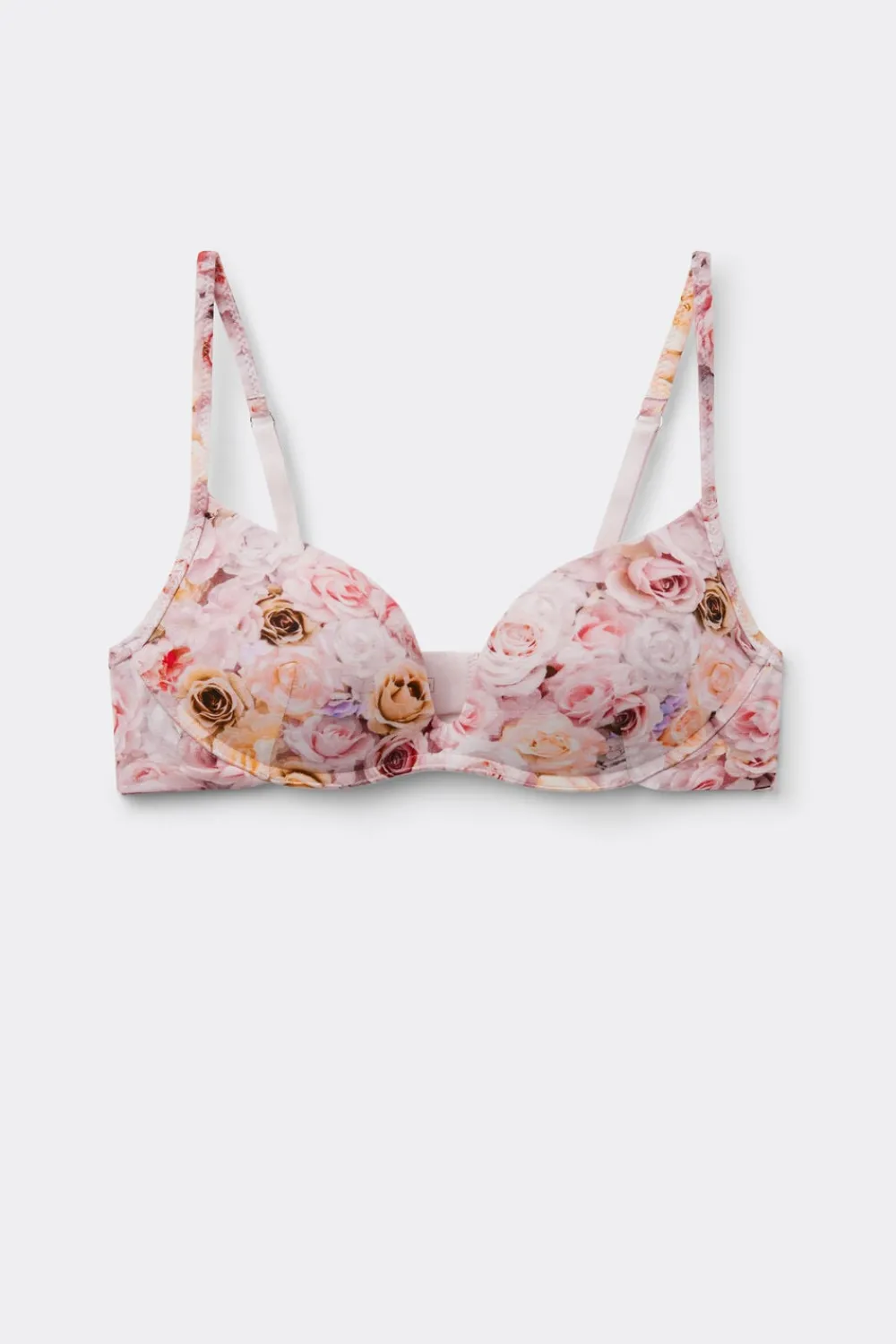 Push-up / Super Push-Up|Bez Fiszbin>Intimissimi Biustonosz Super Push-Up Gioia z Tkaniny Fresh Bamboo I Bloom for You motyw kwiatowy - 062k - stampa bloom