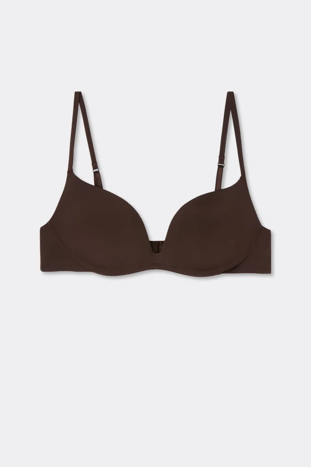 Push-up / Super Push-Up|Bez Fiszbin>Intimissimi Biustonosz super push-up Gioia z mikrofibry The Silky Touch brązowy - 705j - brąz mokka