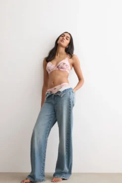 Trójkąty|Bez Fiszbin>Intimissimi Biustonosz Super Trójkątny Emma z Tkaniny Fresh Bamboo I Bloom for You motyw kwiatowy - 062k - stampa bloom