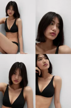 Trójkąty|Bez Fiszbin>Intimissimi Biustonosz Trójkąt Marica z Bawełny Ultralight Cotton czarny - 019 - czarny