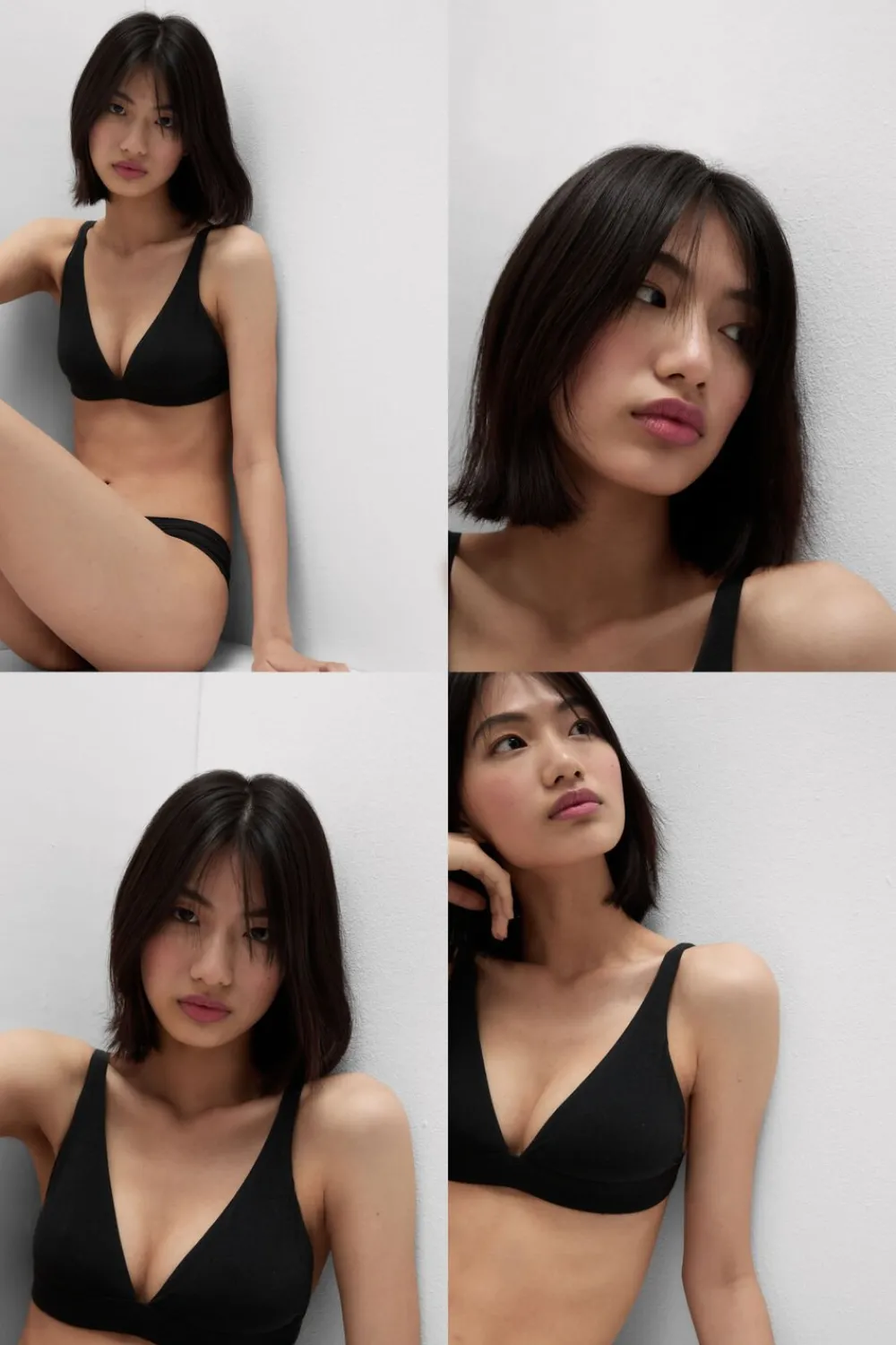 Trójkąty|Bez Fiszbin>Intimissimi Biustonosz Trójkąt Marica z Bawełny Ultralight Cotton czarny - 019 - czarny