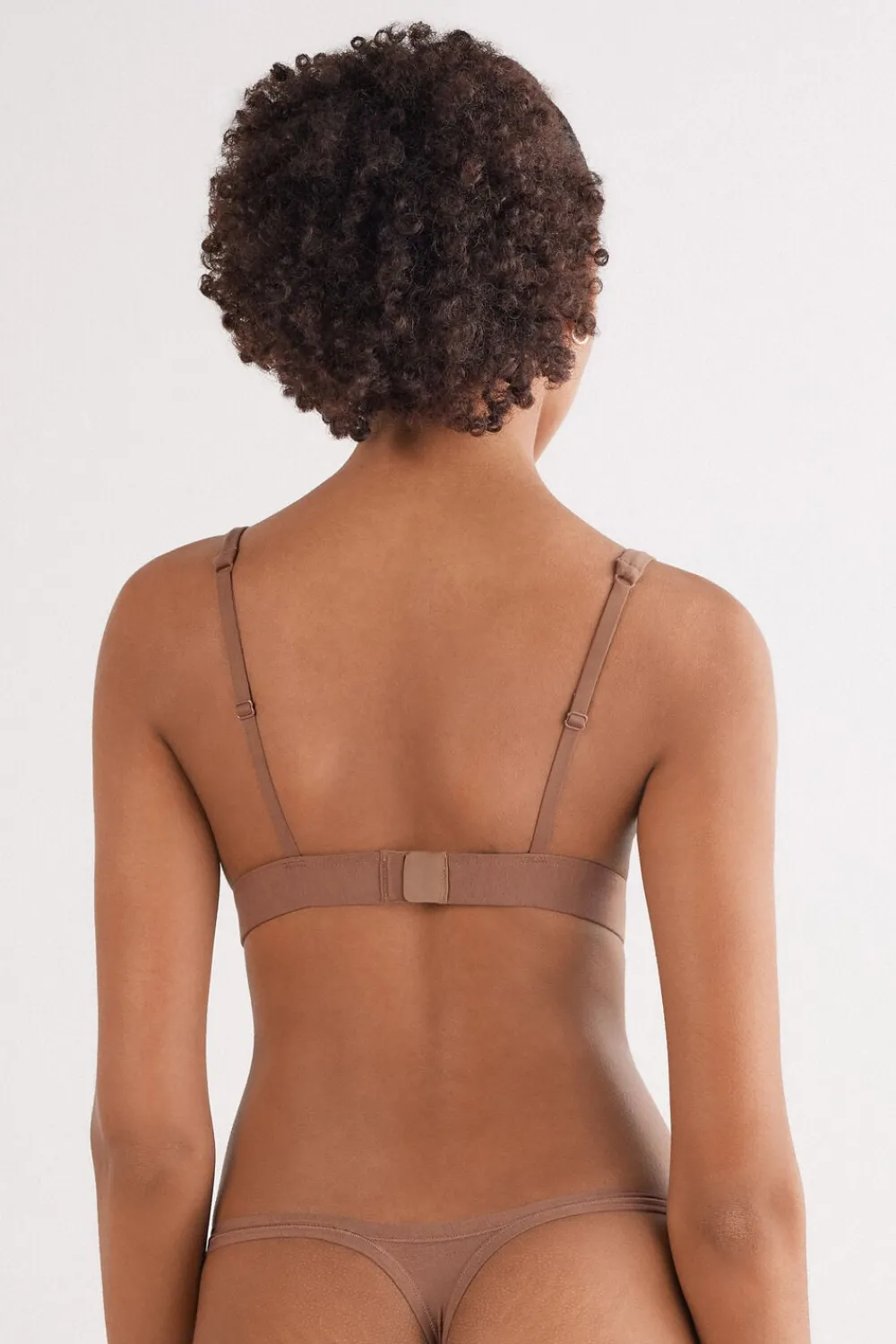 Trójkąty|Bez Fiszbin>Intimissimi Biustonosz Trójkąt Marica z Bawełny Ultralight Cotton naturalny - 502i - caramel