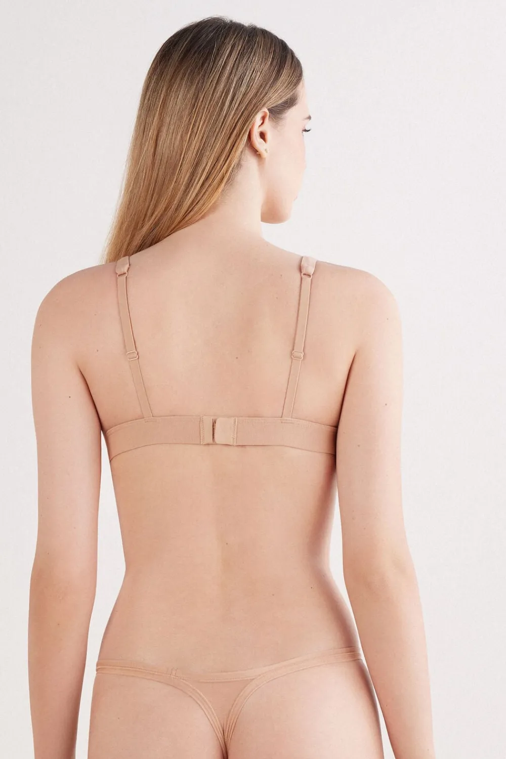 Trójkąty|Bez Fiszbin>Intimissimi Biustonosz Trójkąt Marica z Bawełny Ultralight Cotton naturalny - 044 - honey
