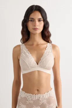 Trójkąty|Braletki>Intimissimi Biustonosz Trójkątny Lara Pretty Flowers naturalny - 2280 - cream