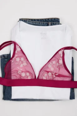 Trójkąty|Braletki>Intimissimi Biustonosz Trójkątny Marica Brighten Your Day różowy - 110k - cherry pink