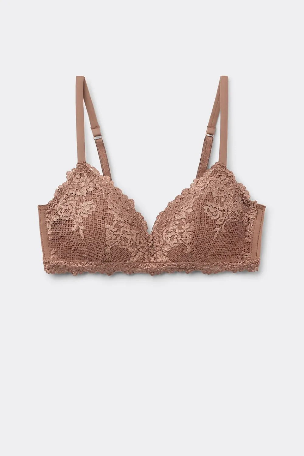 Trójkąty|Bez Fiszbin>Intimissimi Biustonosz Trójkątny Tiziana Pretty Flowers naturalny - 502i - caramel