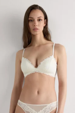 Trójkąty|Bez Fiszbin>Intimissimi Biustonosz Trójkątny Tiziana Pretty Flowers kremowy - 2127 - talkowy