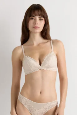 Trójkąty|Bez Fiszbin>Intimissimi Biustonosz Trójkątny Tiziana Pretty Flowers naturalny - 2280 - cream
