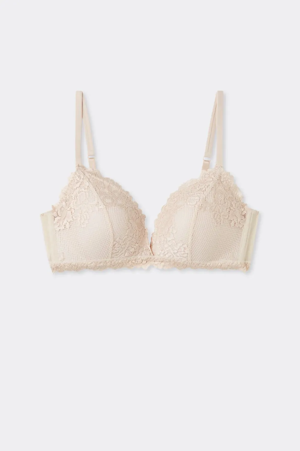 Trójkąty|Bez Fiszbin>Intimissimi Biustonosz Trójkątny Tiziana Pretty Flowers naturalny - 2280 - cream