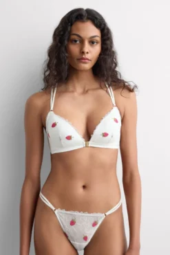 Trójkąty|Bez Fiszbin>Intimissimi Biustonosz Trójkątny Tiziana Sweet as a Berry kremowy - 2127 - talkowy