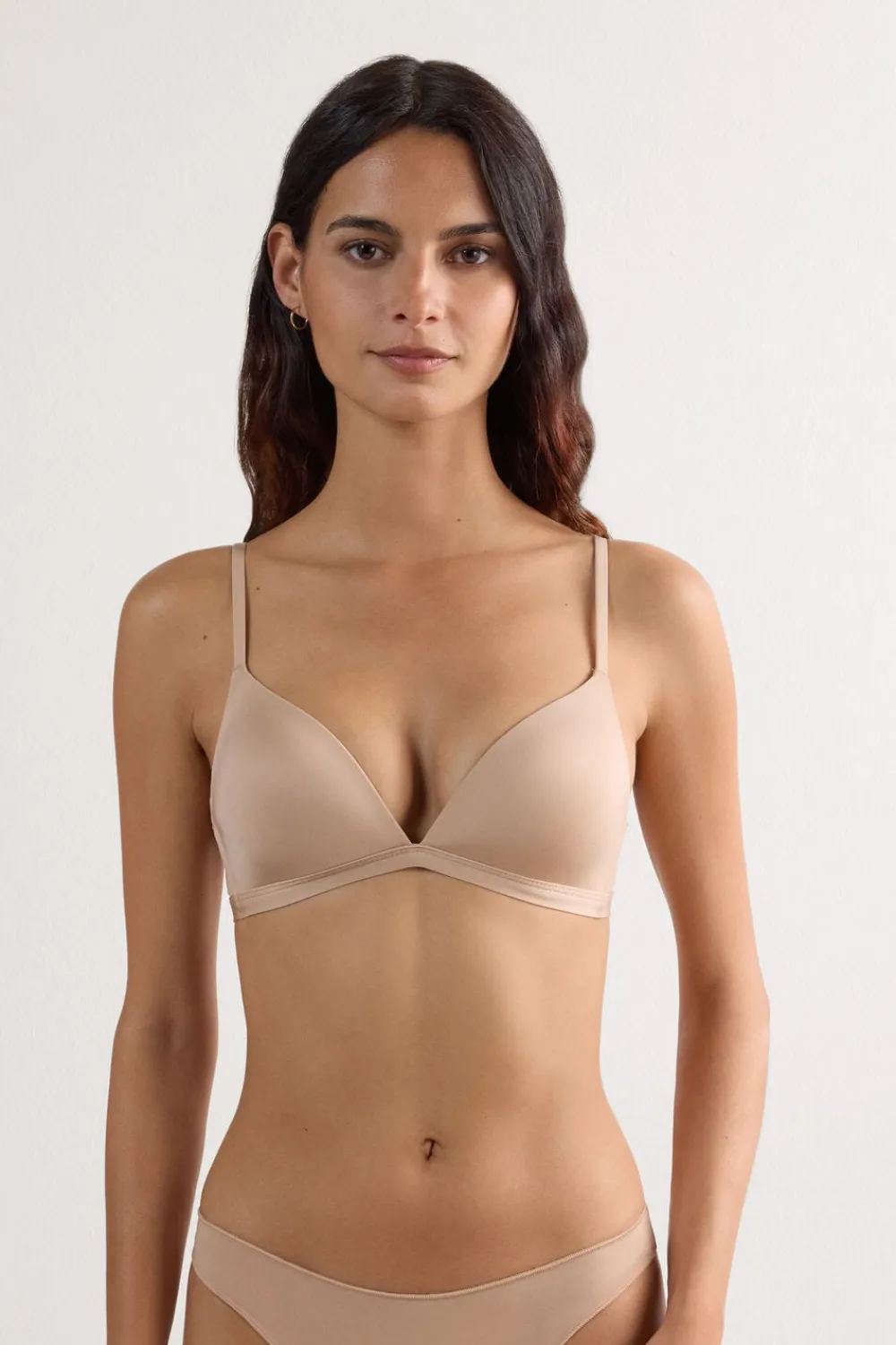Trójkąty|Bez Fiszbin>Intimissimi Biustonosz trójkątny Tiziana z Mikrofibry Ultralight naturalny - 044 - honey
