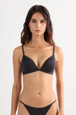 Trójkąty|Bez Fiszbin>Intimissimi Biustonosz trójkątny Tiziana z Mikrofibry Ultralight czarny - 019 - czarny