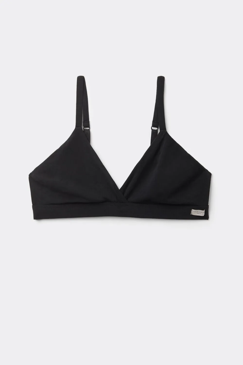 Trójkąty|Bez Fiszbin>Intimissimi Biustonosz trójkątny z bawełny Emma czarny - 019 - czarny