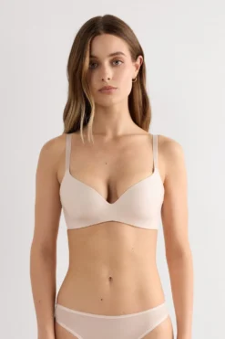 Trójkąty|Bez Fiszbin>Intimissimi Biustonosz trójkątny z mikrofibry Ultralight Adele naturalny - 2280 - cream