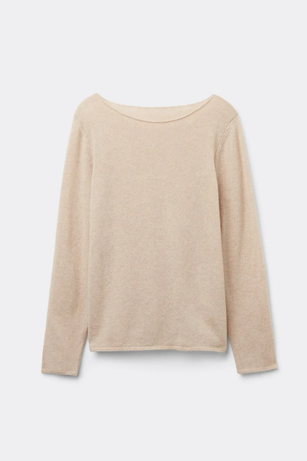 Bluzki Z Długim Rękawem|Odzież Domowa>Intimissimi Bluzka z Długim Rękawem 100% Kaszmir beige - 712j - beż melanż