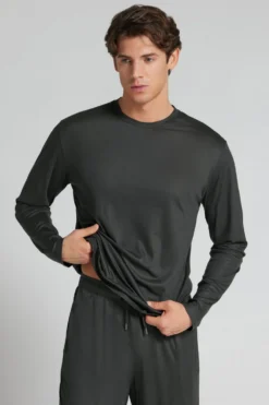 Bluzki Z Długim Rękawem|Premium Soft Technology>Intimissimi Bluzka z Długim Rękawem Premium Soft Technology szary - 4712 - dark grey