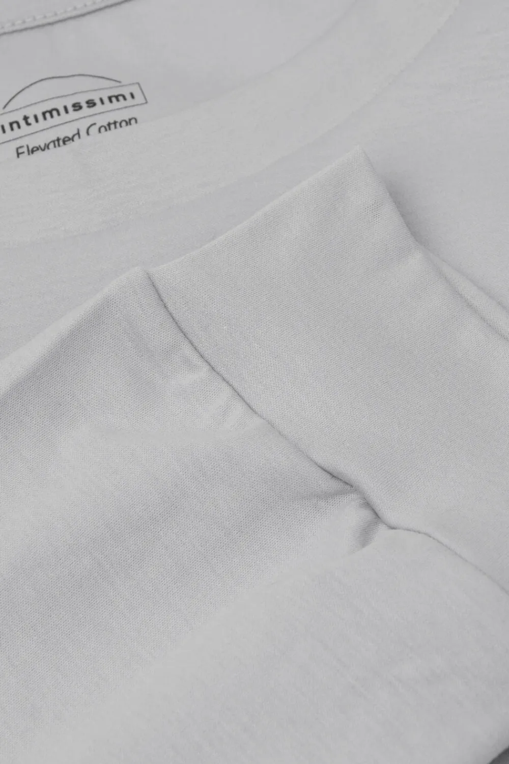 Piżamy Długie>Intimissimi Bluzka z Długim Rękawem z Bawełny Elevated Cotton szary - 946j - shell grey