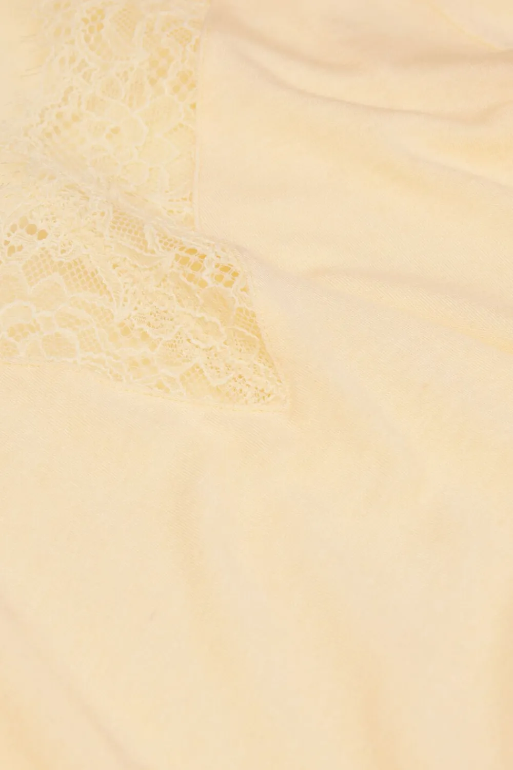 Bluzki Z Długim Rękawem|Ultralight Z Kaszmirem>Intimissimi Bluzka z długim rękawem z modalu i kaszmiru z koronką żółty - 112k - flan yellow